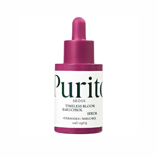 Serums cīņai ar ādas novecošanās pazīmēm Purito Seoul Timeless Bloom Bakuchiol Serum